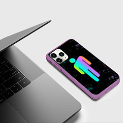Чехол iPhone 11 Pro матовый BILLIE EILISH, цвет: 3D-фиолетовый — фото 2