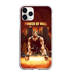 Чехол iPhone 11 Pro матовый Power of will, цвет: 3D-белый