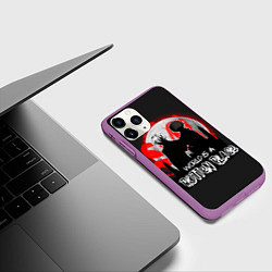 Чехол iPhone 11 Pro матовый Токийский гуль, цвет: 3D-фиолетовый — фото 2