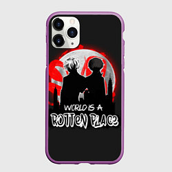 Чехол iPhone 11 Pro матовый Токийский гуль, цвет: 3D-фиолетовый