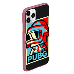 Чехол iPhone 11 Pro матовый PUBG, цвет: 3D-малиновый — фото 2