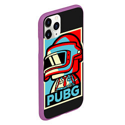 Чехол iPhone 11 Pro матовый PUBG, цвет: 3D-фиолетовый — фото 2