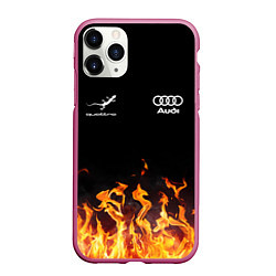 Чехол iPhone 11 Pro матовый Audi Ауди, цвет: 3D-малиновый