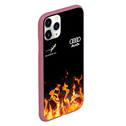 Чехол iPhone 11 Pro матовый Audi Ауди, цвет: 3D-малиновый — фото 2