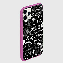 Чехол iPhone 11 Pro матовый LIL PEEP LOGOBOMBING, цвет: 3D-фиолетовый — фото 2