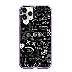 Чехол iPhone 11 Pro матовый LIL PEEP LOGOBOMBING, цвет: 3D-светло-сиреневый