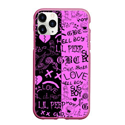 Чехол iPhone 11 Pro матовый LIL PEEP LOGOBOMBING