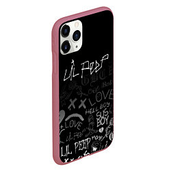 Чехол iPhone 11 Pro матовый LIL PEEP, цвет: 3D-малиновый — фото 2