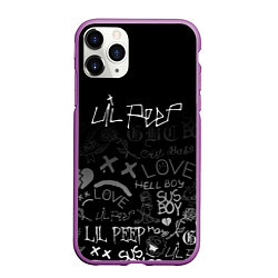 Чехол iPhone 11 Pro матовый LIL PEEP, цвет: 3D-фиолетовый