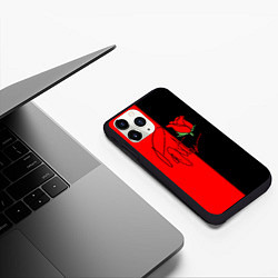 Чехол iPhone 11 Pro матовый ТИКТОКЕР - PAYTON MOORMEIE, цвет: 3D-черный — фото 2