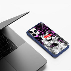 Чехол iPhone 11 Pro матовый LIL PEEP, цвет: 3D-тёмно-синий — фото 2