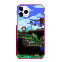 Чехол iPhone 11 Pro матовый TERRARIA EXCLUSIVE, цвет: 3D-малиновый