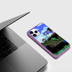 Чехол iPhone 11 Pro матовый TERRARIA EXCLUSIVE, цвет: 3D-фиолетовый — фото 2