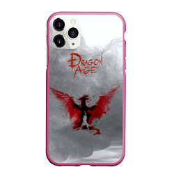 Чехол iPhone 11 Pro матовый Dragon Age, цвет: 3D-малиновый