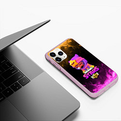 Чехол iPhone 11 Pro матовый Brawl Stars Sandy, цвет: 3D-розовый — фото 2
