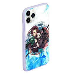 Чехол iPhone 11 Pro матовый KIMETSU NO YAIBA, цвет: 3D-светло-сиреневый — фото 2