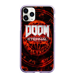 Чехол iPhone 11 Pro матовый DOOM, цвет: 3D-светло-сиреневый