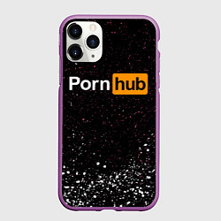 Чехол iPhone 11 Pro матовый PornHub, цвет: 3D-фиолетовый