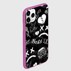 Чехол iPhone 11 Pro матовый LIL PEEP, цвет: 3D-фиолетовый — фото 2