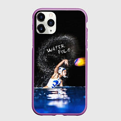 Чехол iPhone 11 Pro матовый Water polo, цвет: 3D-фиолетовый