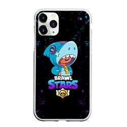 Чехол iPhone 11 Pro матовый BRAWL STARS LEON SHARK,, цвет: 3D-белый