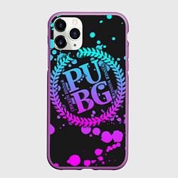 Чехол iPhone 11 Pro матовый PUBG, цвет: 3D-фиолетовый