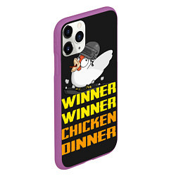 Чехол iPhone 11 Pro матовый Winner Chicken Dinner, цвет: 3D-фиолетовый — фото 2