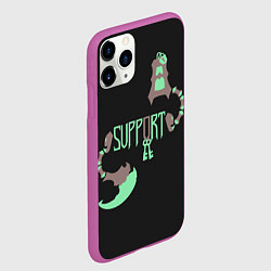 Чехол iPhone 11 Pro матовый Support, цвет: 3D-фиолетовый — фото 2
