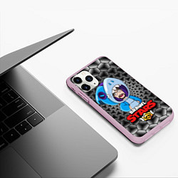 Чехол iPhone 11 Pro матовый Braw stars, цвет: 3D-розовый — фото 2