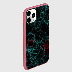 Чехол iPhone 11 Pro матовый Текстура, цвет: 3D-малиновый — фото 2