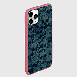 Чехол iPhone 11 Pro матовый Skull, цвет: 3D-малиновый — фото 2