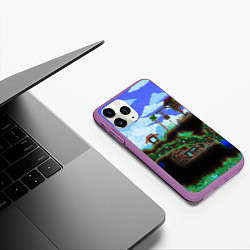 Чехол iPhone 11 Pro матовый TERRARIA, цвет: 3D-фиолетовый — фото 2