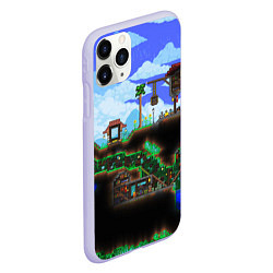 Чехол iPhone 11 Pro матовый TERRARIA, цвет: 3D-светло-сиреневый — фото 2