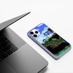 Чехол iPhone 11 Pro матовый TERRARIA, цвет: 3D-светло-сиреневый — фото 2