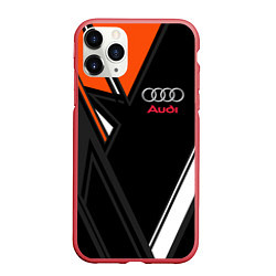 Чехол iPhone 11 Pro матовый AUDI, цвет: 3D-красный
