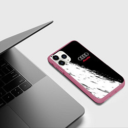 Чехол iPhone 11 Pro матовый AUDI, цвет: 3D-малиновый — фото 2