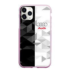 Чехол iPhone 11 Pro матовый AUDI, цвет: 3D-розовый