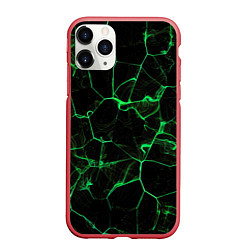 Чехол iPhone 11 Pro матовый Текстура, цвет: 3D-красный