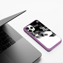 Чехол iPhone 11 Pro матовый JUVENTUS, цвет: 3D-фиолетовый — фото 2