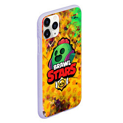 Чехол iPhone 11 Pro матовый BRAWL STARS:SPIKE, цвет: 3D-светло-сиреневый — фото 2