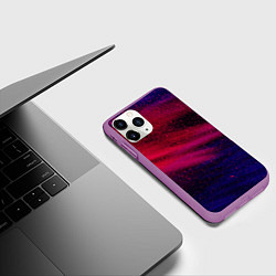 Чехол iPhone 11 Pro матовый Текстура, цвет: 3D-фиолетовый — фото 2