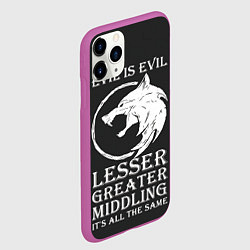 Чехол iPhone 11 Pro матовый The Witcher, цвет: 3D-фиолетовый — фото 2