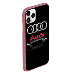 Чехол iPhone 11 Pro матовый AUDI, цвет: 3D-малиновый — фото 2