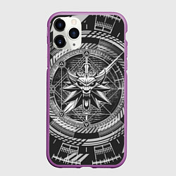 Чехол iPhone 11 Pro матовый Ведьмак, цвет: 3D-фиолетовый