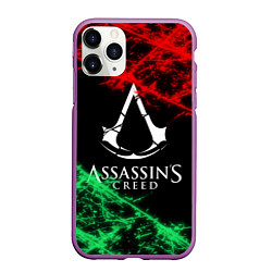 Чехол iPhone 11 Pro матовый Assassin’s Creed: Red & Green, цвет: 3D-фиолетовый