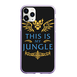 Чехол iPhone 11 Pro матовый This is my Jungle, цвет: 3D-светло-сиреневый