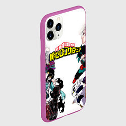 Чехол iPhone 11 Pro матовый My Hero Academia противостояние, цвет: 3D-фиолетовый — фото 2