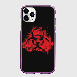 Чехол iPhone 11 Pro матовый Plague Inc, цвет: 3D-фиолетовый