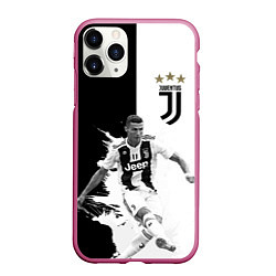 Чехол iPhone 11 Pro матовый Cristiano Ronaldo, цвет: 3D-малиновый