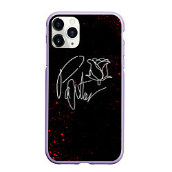Чехол iPhone 11 Pro матовый Payton Moormeier: Black Style, цвет: 3D-светло-сиреневый